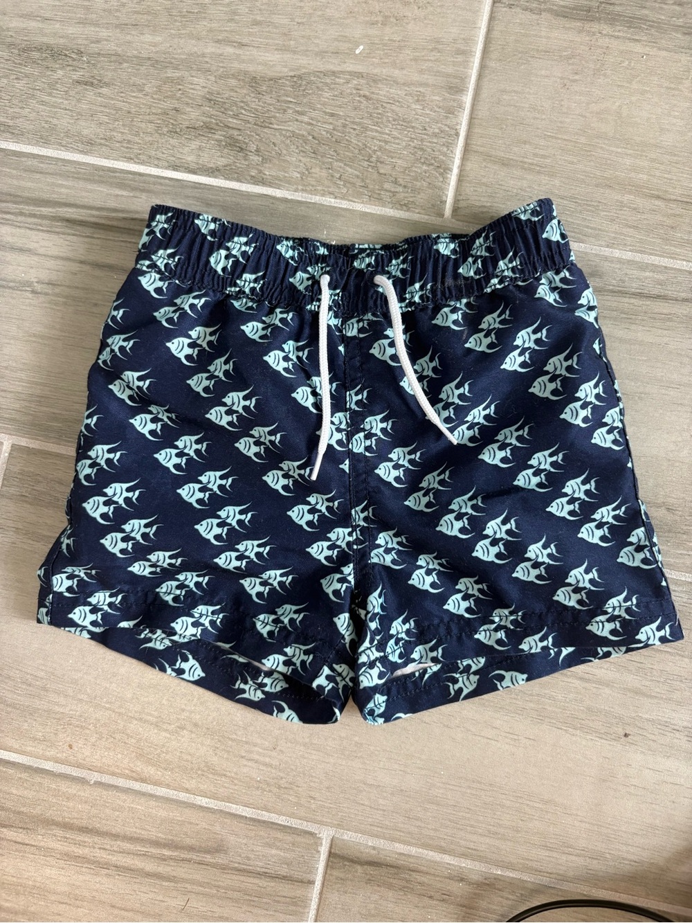 Janie and Jack Navy Blue Angelfish Swim Trunks Size 6-12 Months